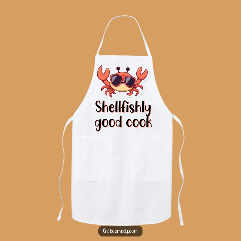 Funny Crab Sunglasses Apron: Kitchen Waving Crustacean, Perfect Humorous Gift!