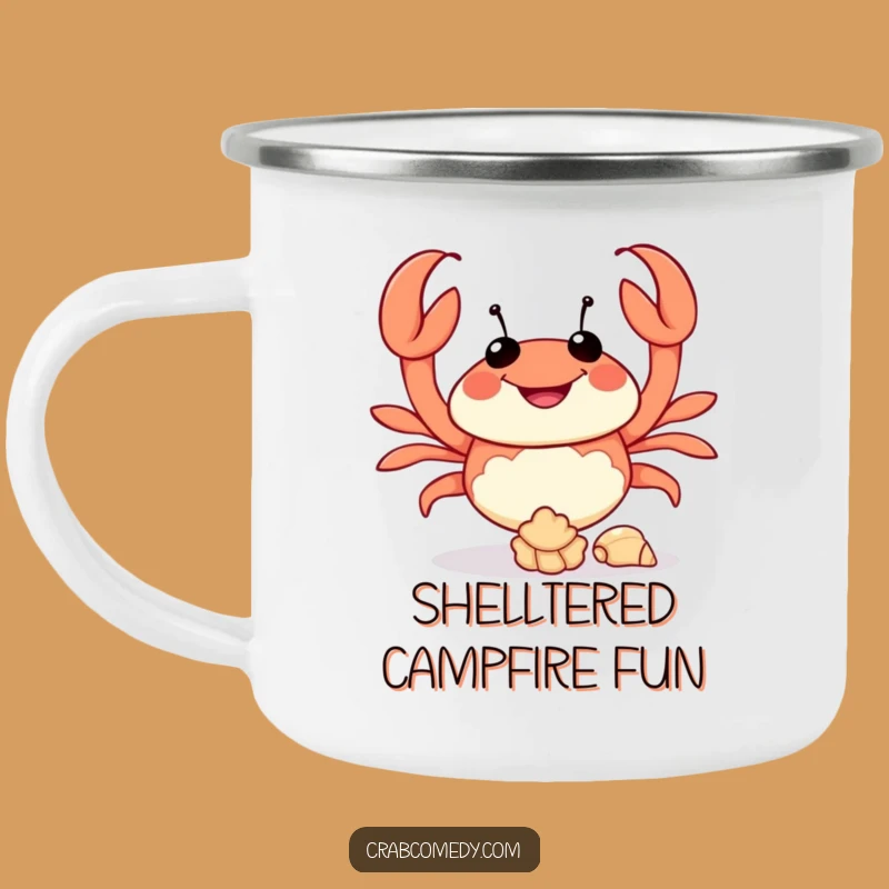 Funny Crab Juggling Seashells Camping Mug - Outdoor Adventure & Hilarious Gift