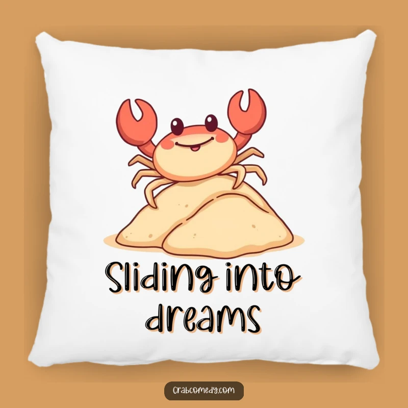 Funny Sliding Crab Pillow: Cozy Crustacean Comfort, Perfect Humorous Gift!