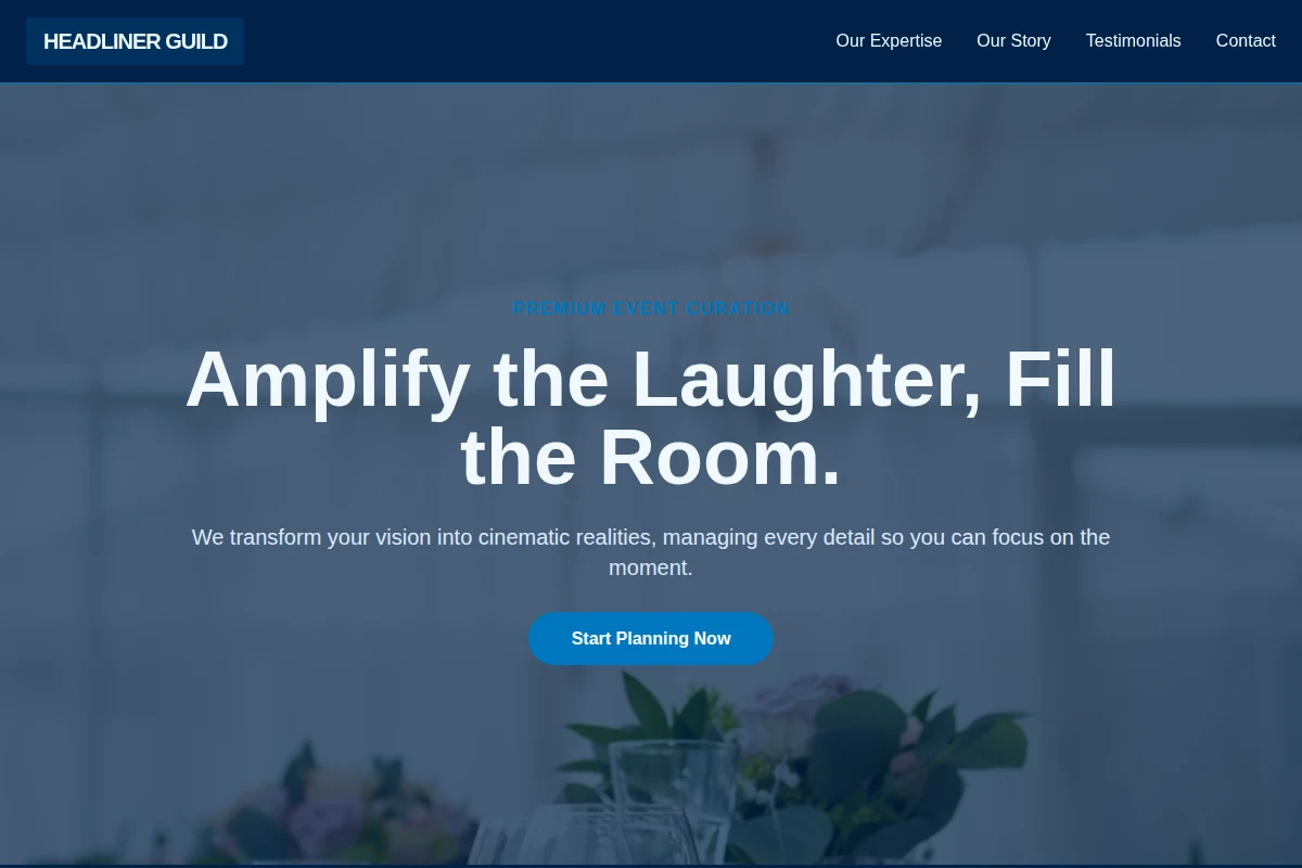 Deadpan Event Planning