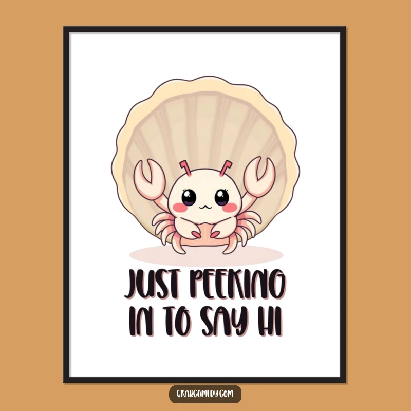 Cute Free Printable Wall Art: Surprised Baby Crab, Charming Downloadable Art!