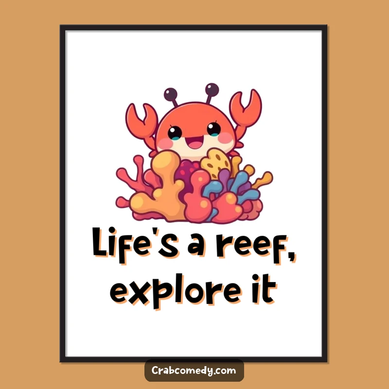 Funny Free Printable Wall Art: Peeking Crab Adds Whimsy to Your Space