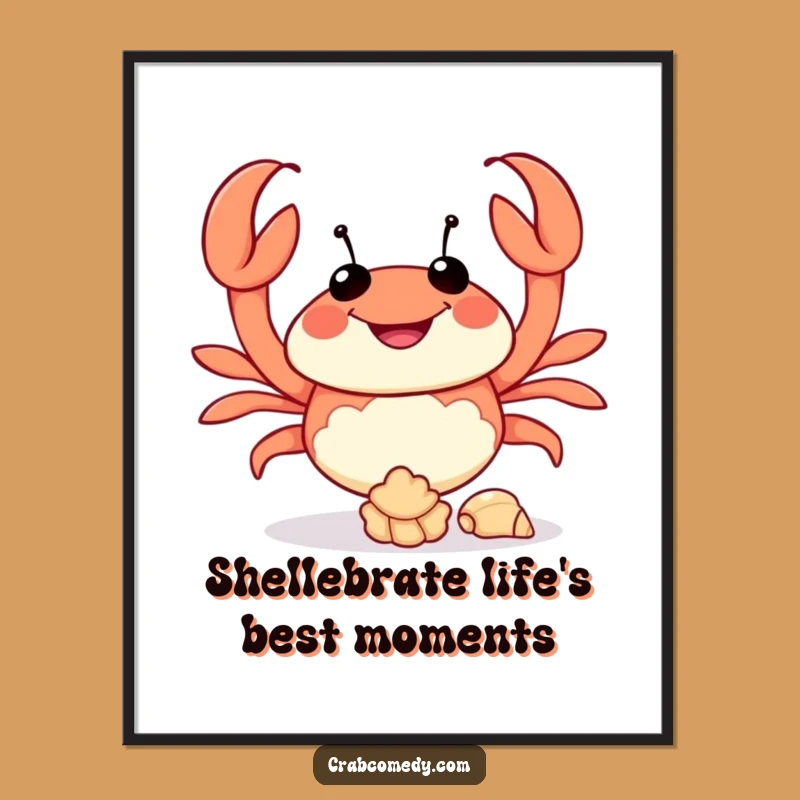 Funny Free Printable Wall Art: Juggling Crab Adds Playful Charm to Your Home Decor