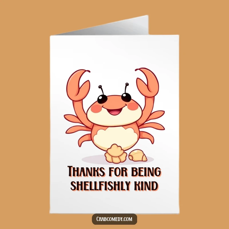 Free Printable Thank You Card: Juggling Crab Expresses Gratitude in a Funny Downloadable Gift