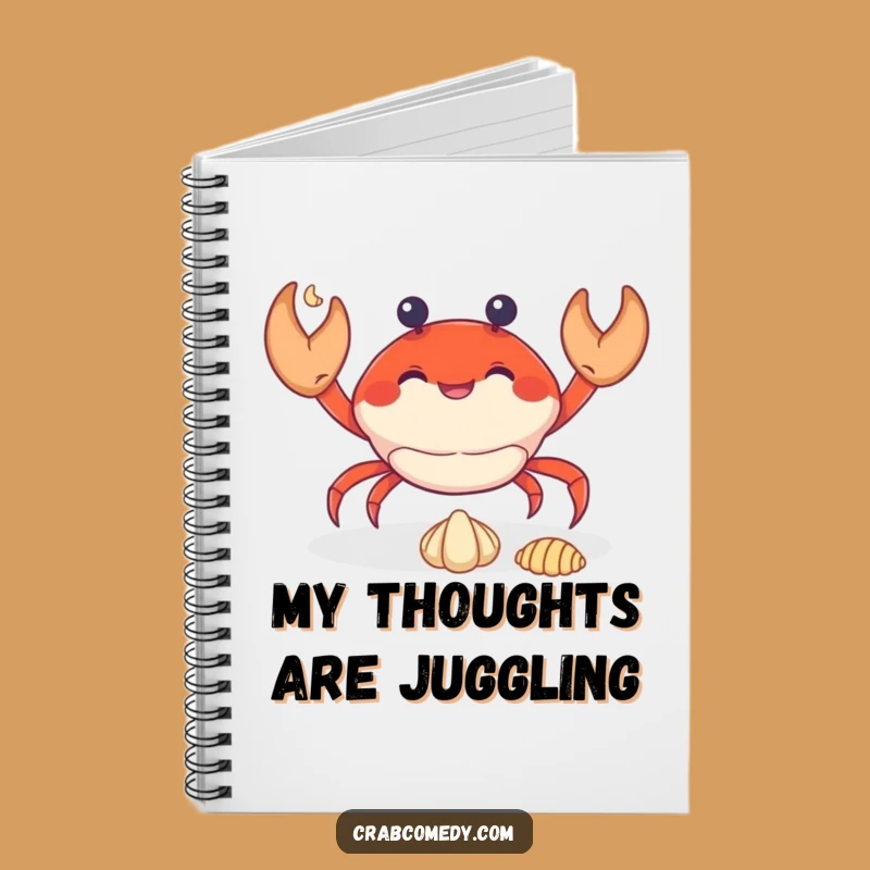 Funny Juggling Crab Notebook: Skillful Crustacean Journal, Perfect Humorous Gift!