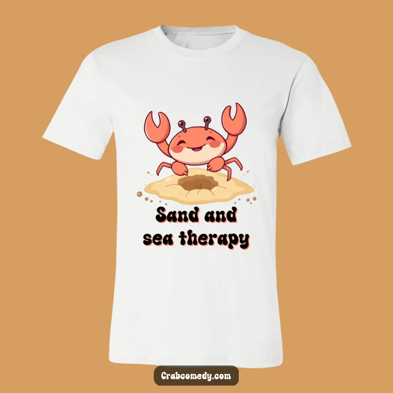 Funny Crab Digging Sand T-Shirt - Beach Vibes & Unique Gift